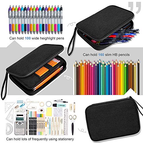 Zannaki Big Capacity Storage Pouch Marker Pen Pencil Case Simple Stationery Bag Box Art Tool & Sketch Storage Boxes for Bullet Journal Middle High School Office College Student Girl Women Adult Teen - Image 7